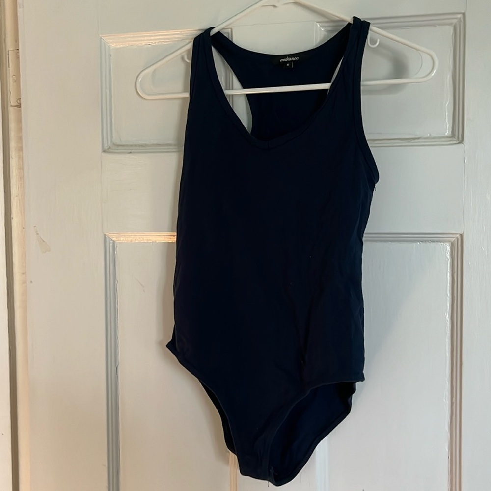 Navy blue body suit